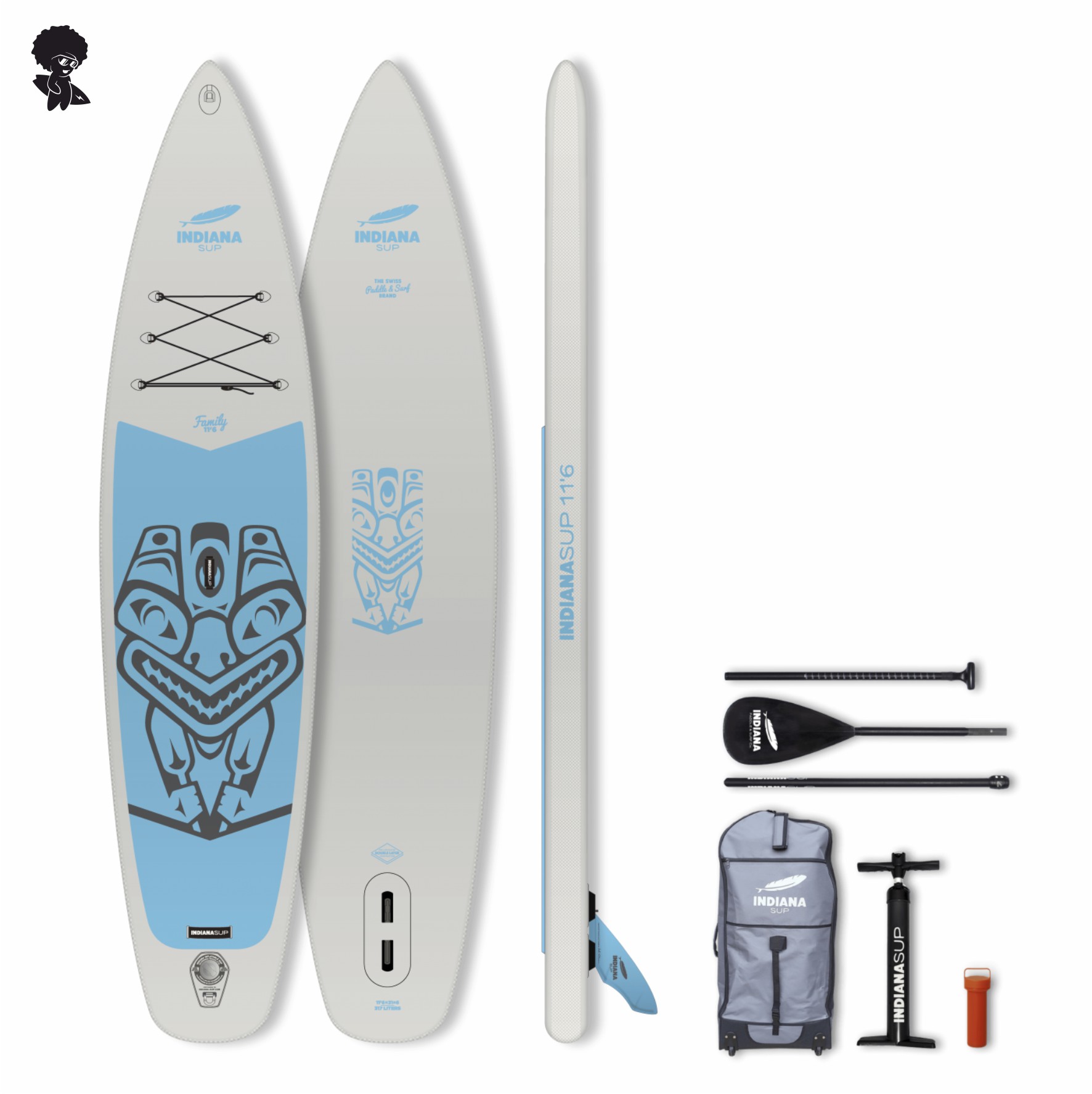 Indiana SUP Family Pack 11'6 grey